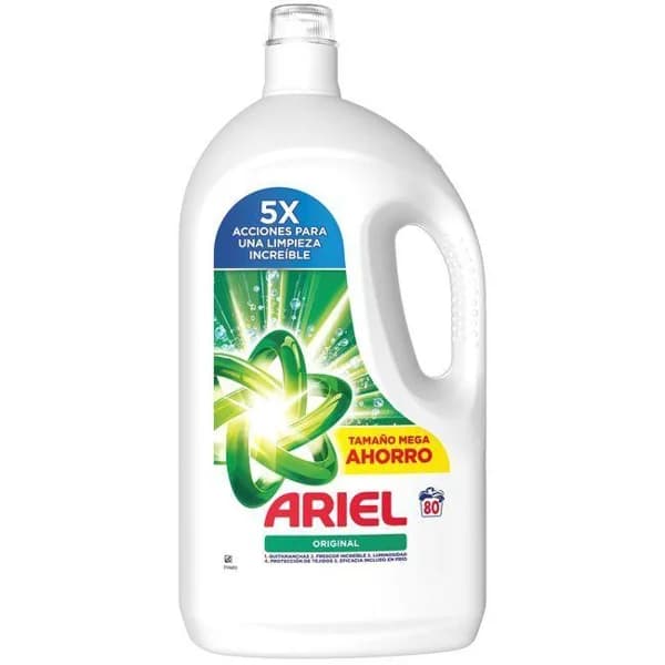 Detergente líquido ARIEL ORIGINAL, garrafa 80 dosis - 1 ud - Imagen del producto en Findit