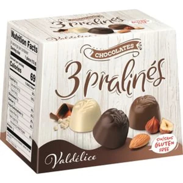 Bombón Tres Chocolates Praliné - 1 ud - Imagen del producto en Findit