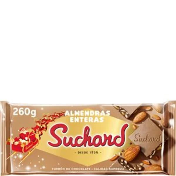 Turrón de chocolate con almendras 260 g - 0.23 kg - Imagen del producto en Findit