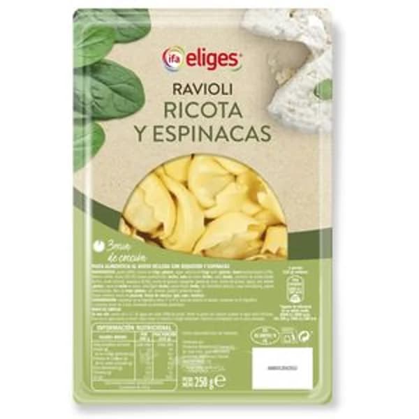 Pasta fresca ravioli ricota y espicanas 250 g - 0.25 kg - Imagen del producto en Findit