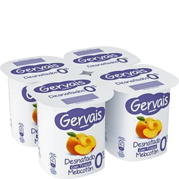 Yogur desnatado con melocotón 4x120 g - 0.48 kg - Imagen del producto en Findit