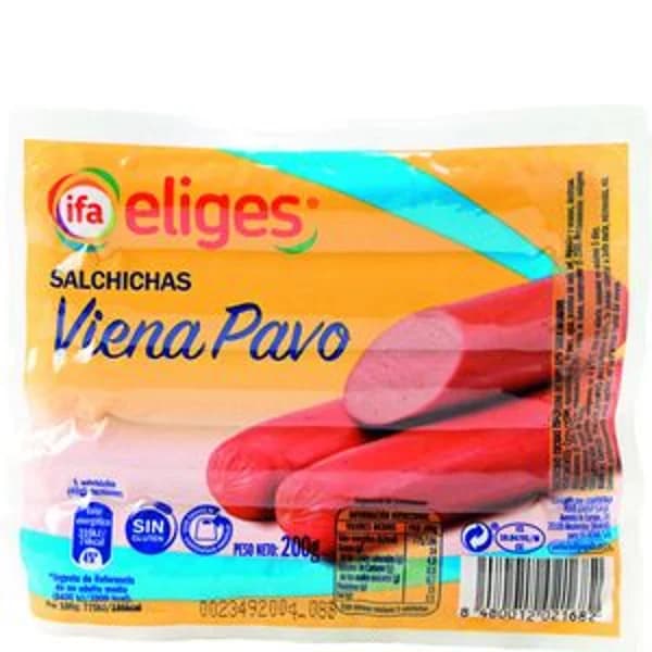 Salchicha viena de pavo 5 unidades 200 g - 1 ud - Imagen del producto en Findit