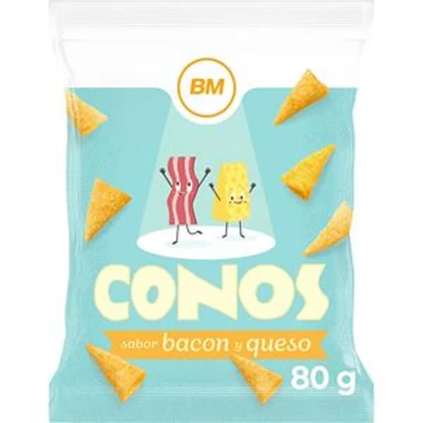 Conos sabor bacon y queso 80 g - 0.08 kg - Imagen del producto en Findit