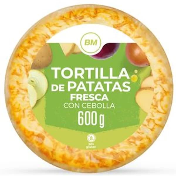 Tortilla de patata fresca con cebolla 600 g - 0.6 kg - Imagen del producto en Findit