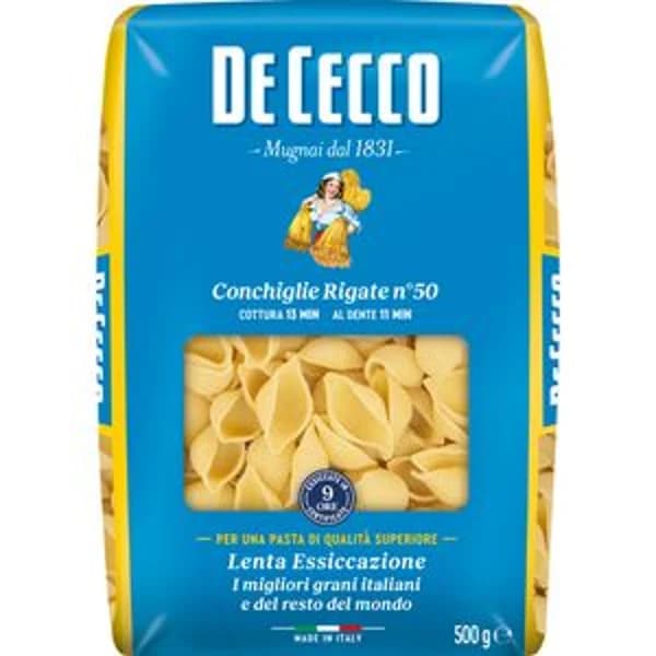 Conchiglie rigate 500 grs - 0.5 kg - Imagen del producto en Findit