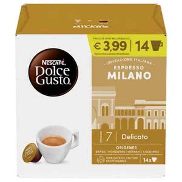 Café espresso Milano 14 cápsulas - 12.03 ud - Imagen del producto en Findit