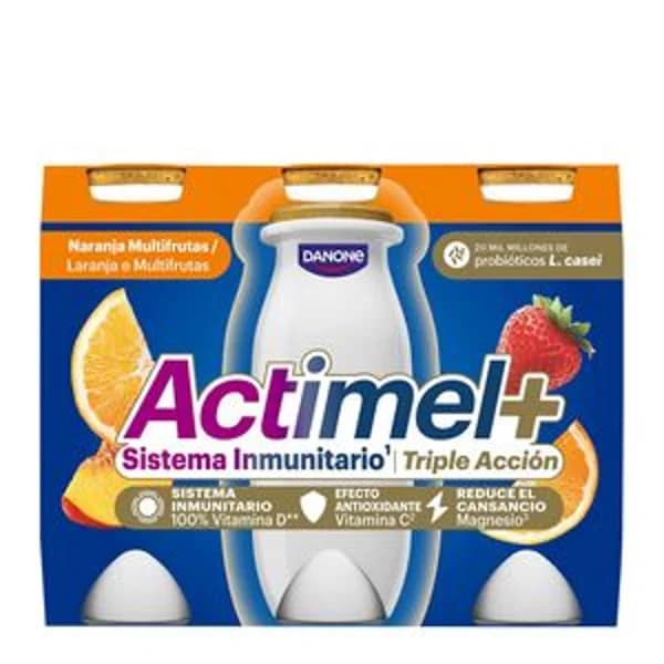 Yogur líquido multifrutas 6x100 ml - 0.6 kg - Imagen del producto en Findit