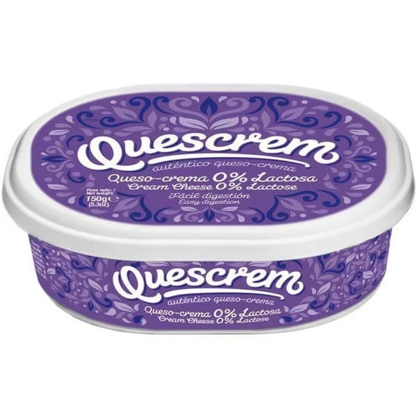 Queso crema sin lactosa QUESCREM, tarrina 150 g - 1 ud - Imagen del producto en Findit