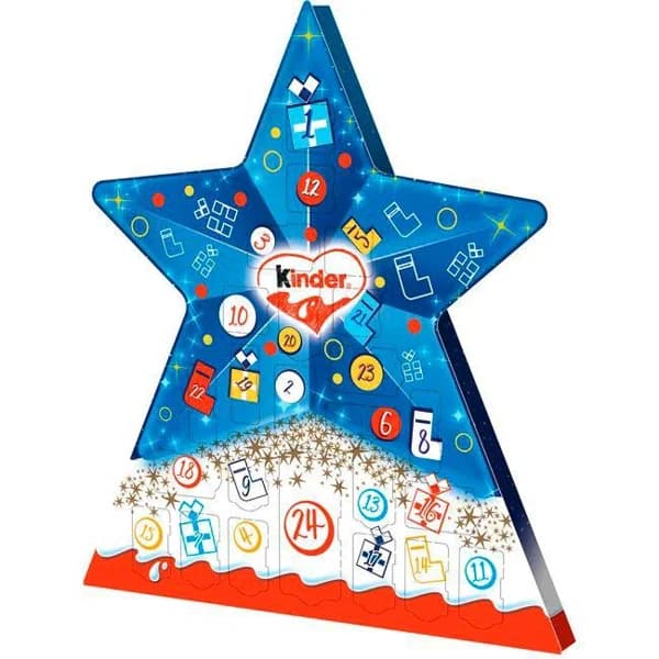 Calendario de Adviento 2023 Estrella KINDER, 149 g - 1 ud - Imagen del producto en Findit