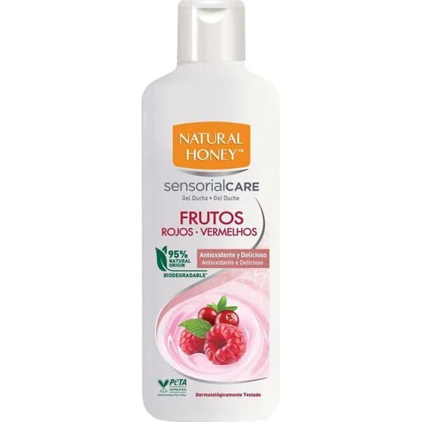Gel de ducha frutos rojos NATURAL HONEY, bote 600 ml - 1 ud - Imagen del producto en Findit