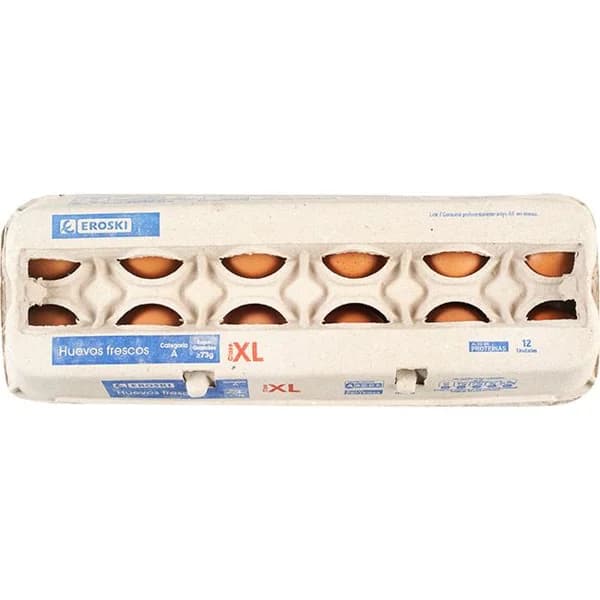 Huevo fresco XL EROSKI, cartón 12 uds - 12 ud - Imagen del producto en Findit