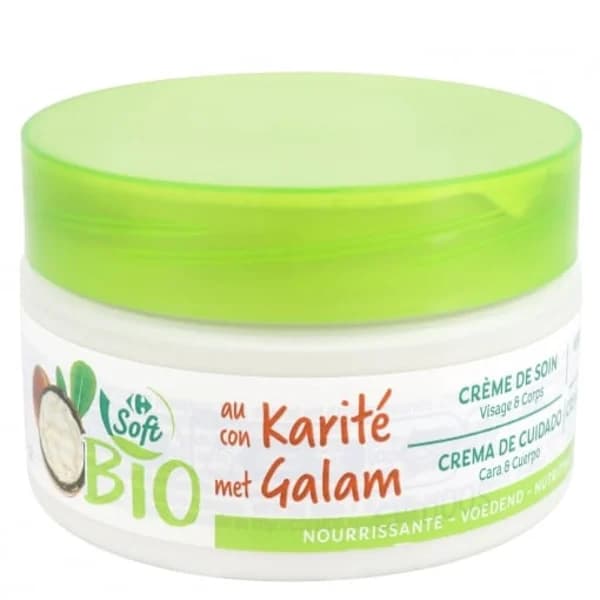 Crema hidratante cara y cuerpo con karité ecológica Carrefour Soft Bio 200 ml. - 1 ud - Imagen del producto en Findit
