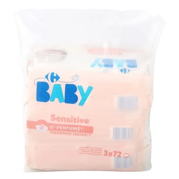 Toallitas Sensitive Carrefour 3x72 uds - 228.33 ud - Imagen del producto en Findit