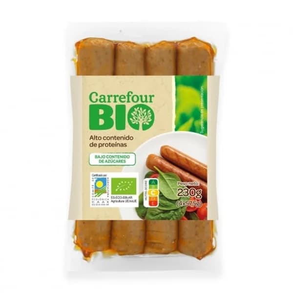 Salchichas vegetales frankfurt ecológicas Carrefour Bio 230 g. - 0.23 kg - Imagen del producto en Findit