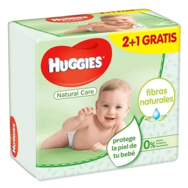 ToallitasHuggies® Natural Care 2+1 paquetes, 168 uds - 171.67 ud - Imagen del producto en Findit