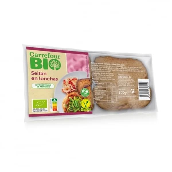 Seitán en lonchas ecológico Carrefour Bio 300 g. - 0.3 kg - Imagen del producto en Findit