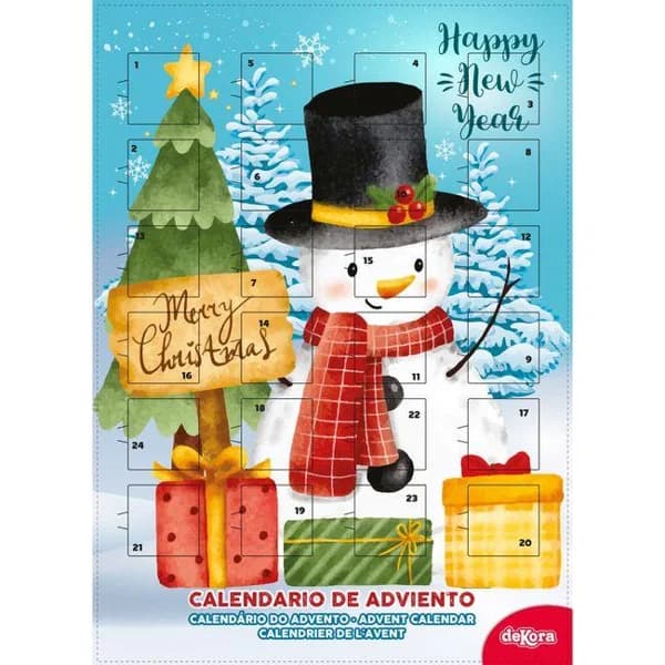 Calendario de Adviento Merry Christmas DEKORA, caja 50 g - 1 ud - Imagen del producto en Findit