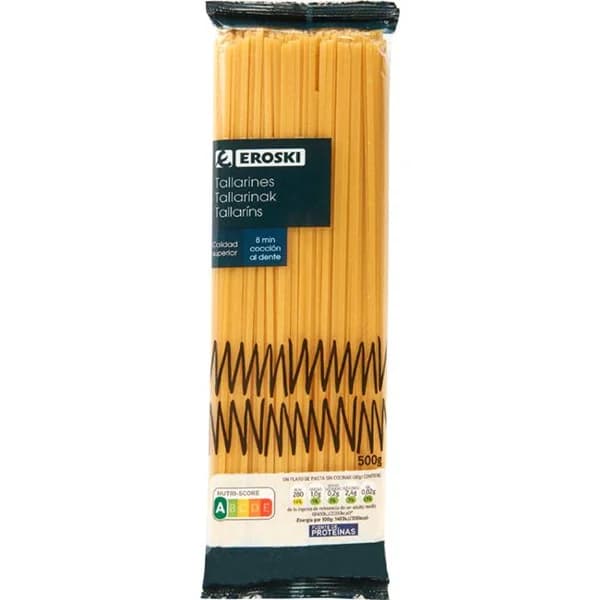 Tallarines EROSKI, paquete 500 g - 0.5 kg - Imagen del producto en Findit