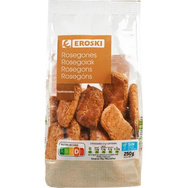 Rosegones EROSKI, paquete 250 g - 0.25 kg - Imagen del producto en Findit