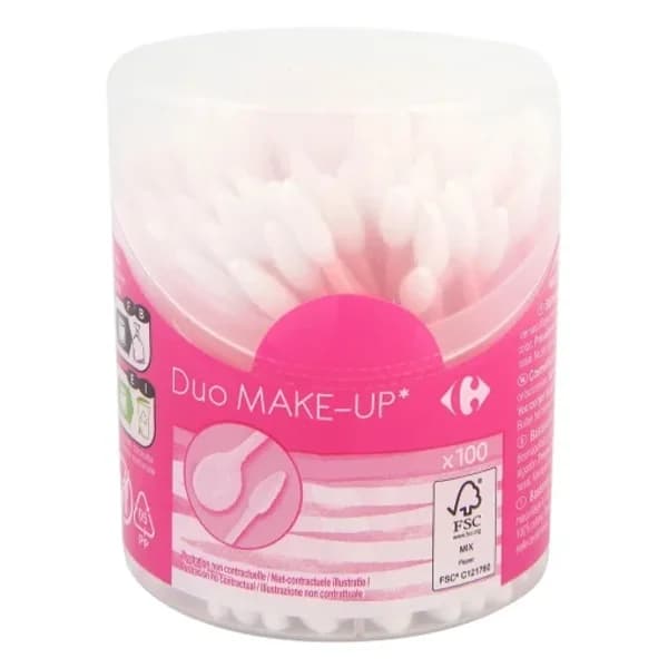Bastoncillos de maquillaje Carrefour 100 ud. - 124.5 ud - Imagen del producto en Findit