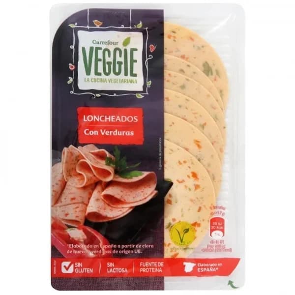 Lochas vegetarianas con verduras Carrefour Veggie sin gluten y sin lactosa 100 g. - 0.1 kg - Imagen del producto en Findit