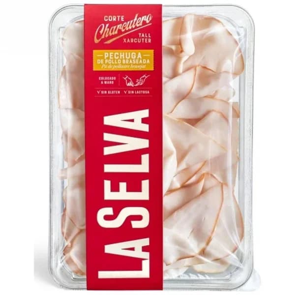 Pechuga de Pollo Braseada corte charcutero La Selva sin gluten y sin lactosa 90 g - 0.1 kg - Imagen del producto en Findit