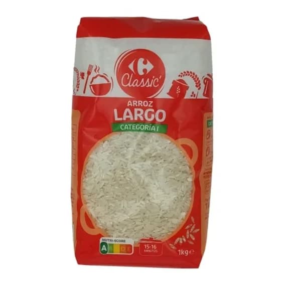 Arroz largo categoria 1 Carrefour Classic´ 1 kg. - 1 kg - Imagen del producto en Findit