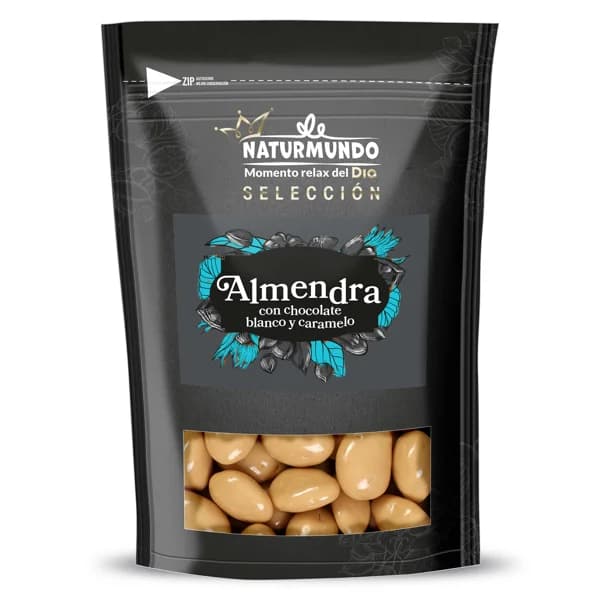Almendra con chocolate blanco y caramelo Naturmundo de Dia bolsa 150 g - 1 ud - Imagen del producto en Findit