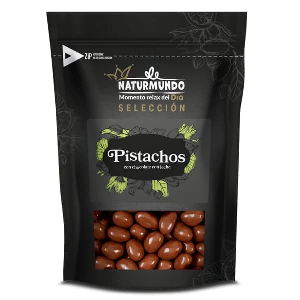 Pistachos recubiertos de chocolate con leche Naturmundo de Dia bolsa 150 g - 1 ud - Imagen del producto en Findit