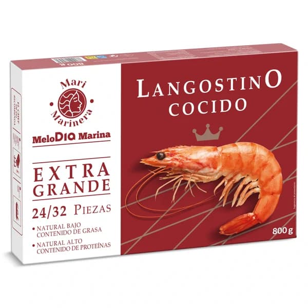 Langostino cocido 24/32 piezas Mari Marinera de Dia caja 800 g - 1 ud - Imagen del producto en Findit