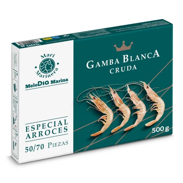Gamba blanca cruda 50/70 piezas Mari Marinera de Dia caja 500 g - 0.5 kg - Imagen del producto en Findit