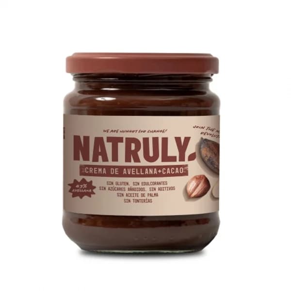 Crema de avellanas y cacao Natruly sin gluten 300 g. - 0.3 kg - Imagen del producto en Findit