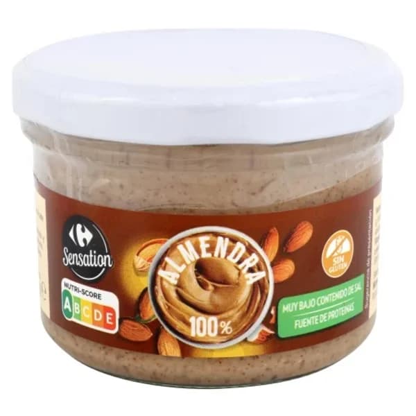Crema de almendra Carrefour Sensation sin gluten 200 g. - 0.2 kg - Imagen del producto en Findit