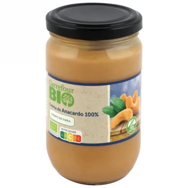 Crema de anacardos ecológica Carrefour Bio sin gluten 290 g. - 0.29 kg - Imagen del producto en Findit