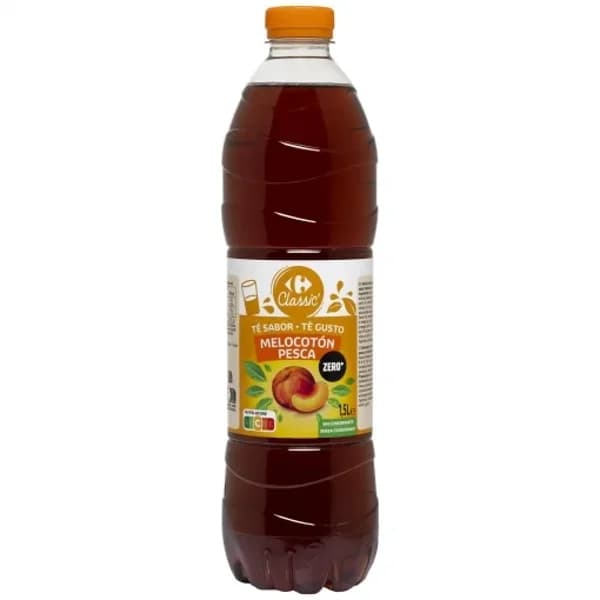 Té sabor melocotón zero Carrefour Classic´ botella 1,5 l. - 1.5 l - Imagen del producto en Findit