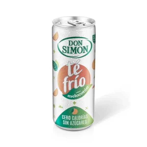 Don simón té frío sabor melocotón sin calorías cero calorías lata 33 cl. - 0.33 l - Imagen del producto en Findit