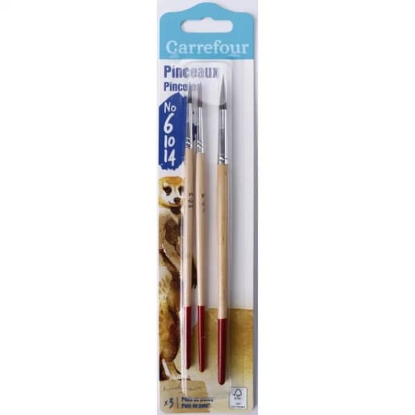 Pincel Nº 6-10-14 Carrefour 3 uds - 1 ud - Imagen del producto en Findit