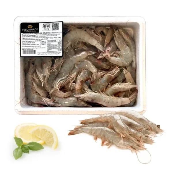 Langostinos vannamei crudos Pescatrade 2 kg - 1 ud - Imagen del producto en Findit