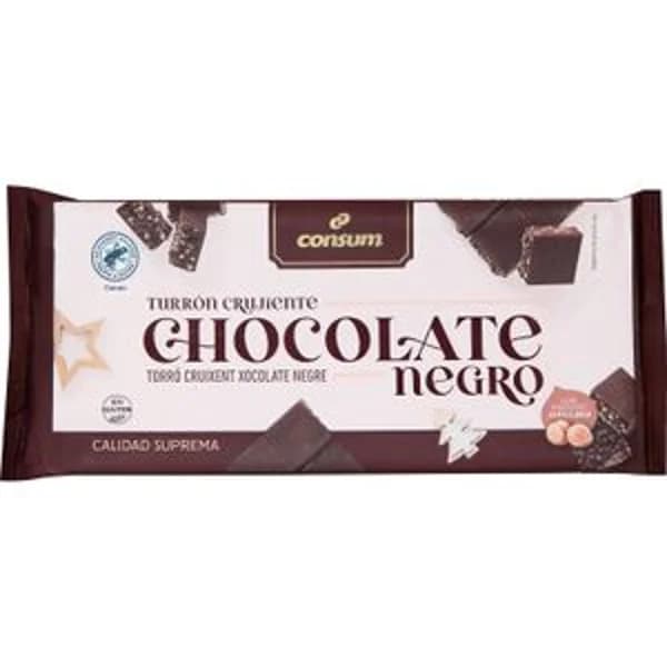 Turrón Choco Negro Crujiente - 1 ud - Imagen del producto en Findit