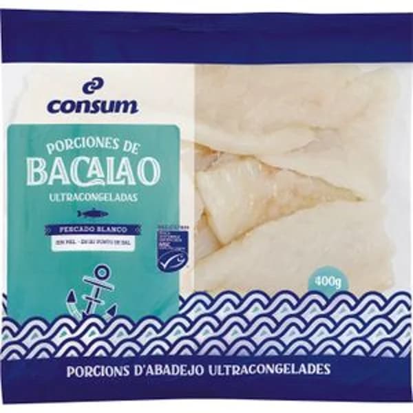 Porciones de Bacalao S/piel en su punto de sal - 0.4 kg - Imagen del producto en Findit