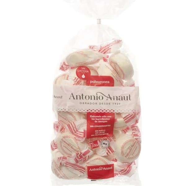 Polvorón s/ conserv.-huevo-leche-fr. secos A. ANAUT, bolsa 400 g - 1 ud - Imagen del producto en Findit