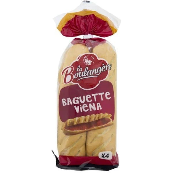 Baguette vienés BOULANGERE, 4 uds, paquete 340 g - 0.34 kg - Imagen del producto en Findit