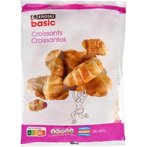 Croissant EROSKI BASIC, paquete 400 g - 0.4 kg - Imagen del producto en Findit