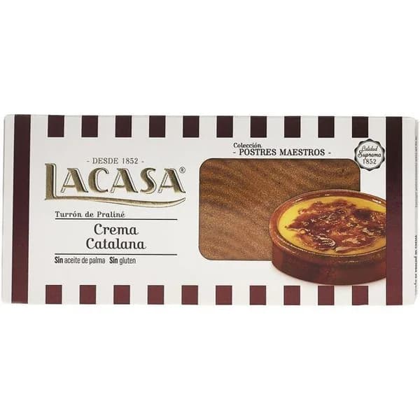 Turrón de crema catalana LACASA, caja 225 g - 1 ud - Imagen del producto en Findit