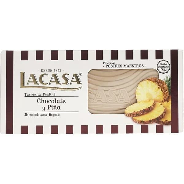 Turrón de praline-piña LACASA, caja 225 g - 1 ud - Imagen del producto en Findit