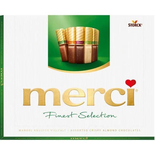 Bombones Crispy Almond MERCI, caja 250 g - 1 ud - Imagen del producto en Findit