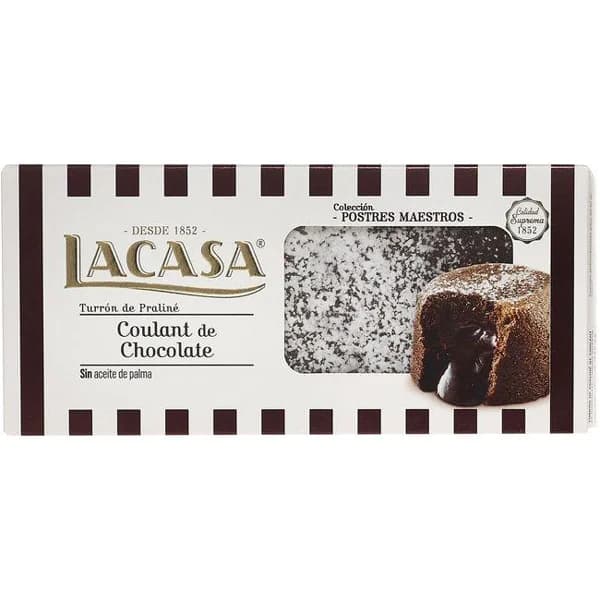 Turrón de coulant de chocolate LACASA, tableta 225 g - 1 ud - Imagen del producto en Findit