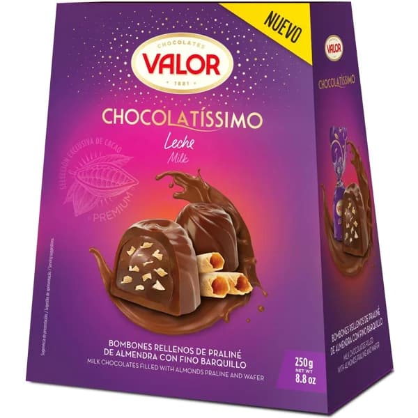 Chocolatissimo de leche VALOR, caja 250 g - 1 ud - Imagen del producto en Findit