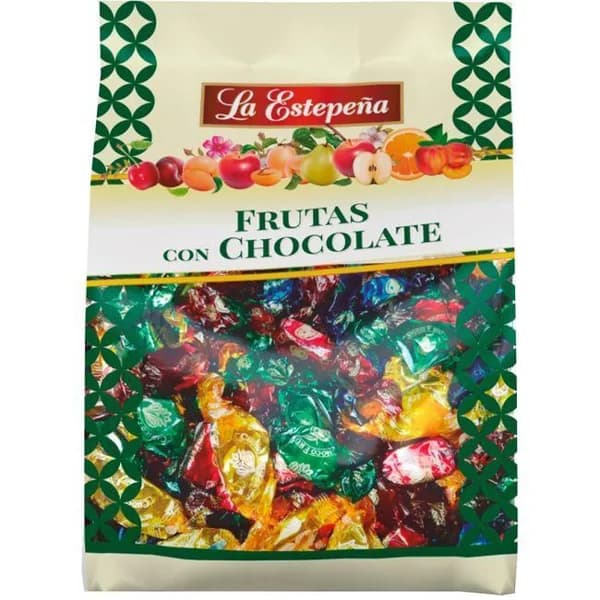 Frutas con chocolate LA ESTEPEÑA, bandeja 250 g - 1 ud - Imagen del producto en Findit