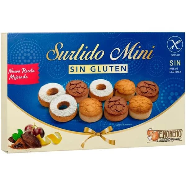 Surtido mini sin gluten E. MORENO, caja 300 g - 1 ud - Imagen del producto en Findit